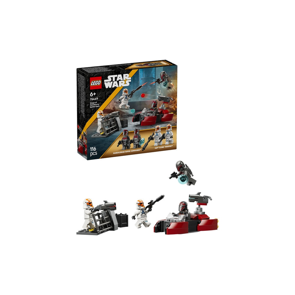 LEGO Star Wars: Pachet de lupta Asediul de pe Mandalore 754490, 6 ani+, 116 piese