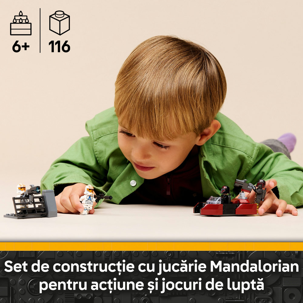 LEGO Star Wars: Pachet de lupta Asediul de pe Mandalore 754490, 6 ani+, 116 piese