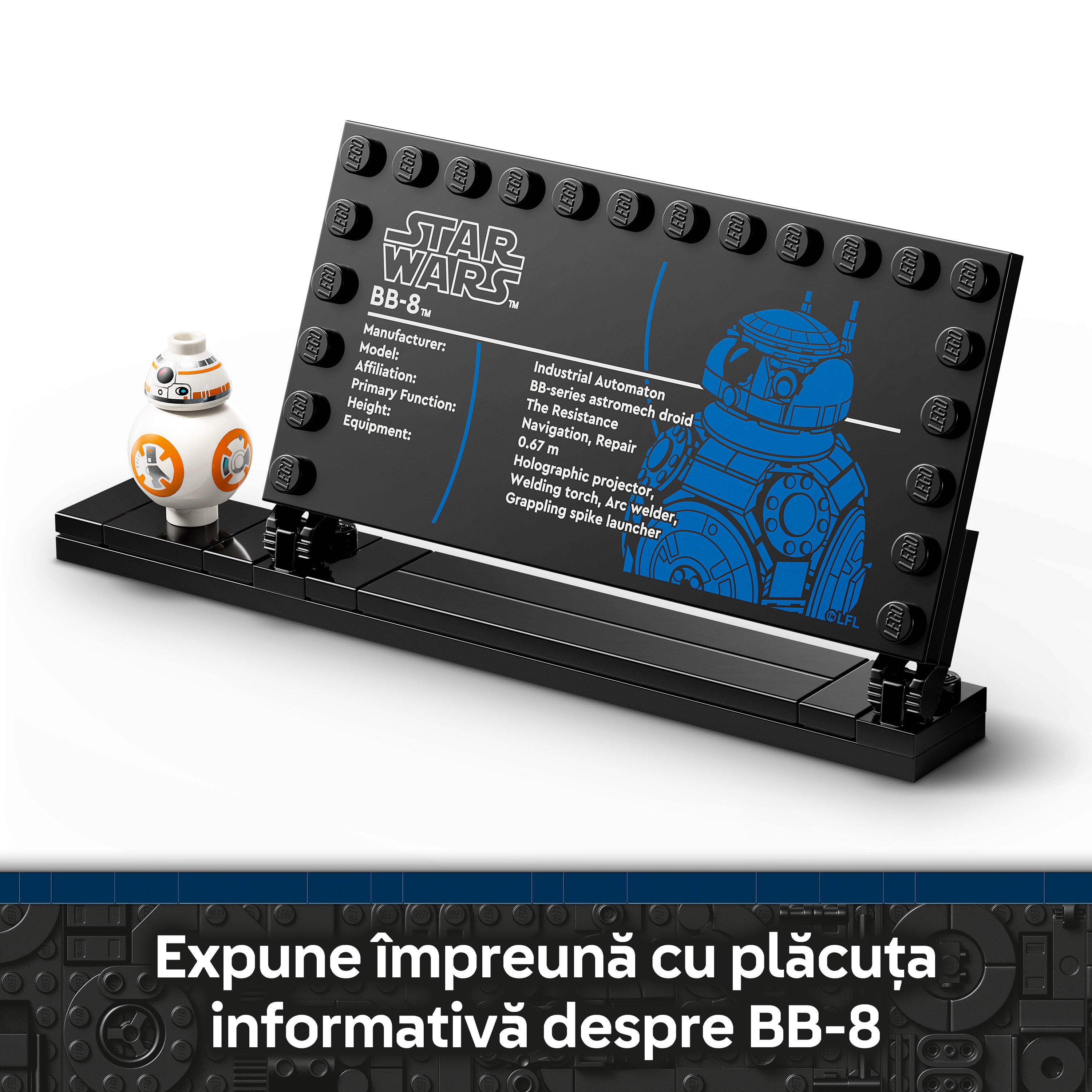 LEGO Star Wars: Droid Astromech BB-8 75452, 10 ani+, 569 piese