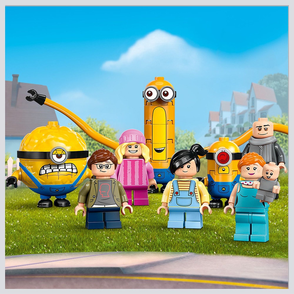 LEGO Despicable Me: Resedinta de familie a lui Gru si a minionilor 75583, 8 ani+, 868 piese
