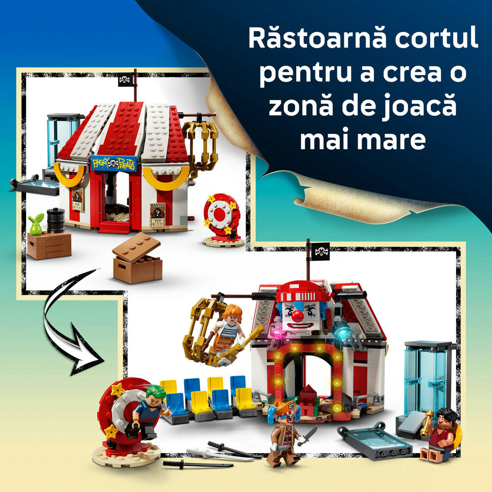 LEGO One Piece: Cortul de circ al clovnului Buggy 756370, 8 ani+, 573 piese