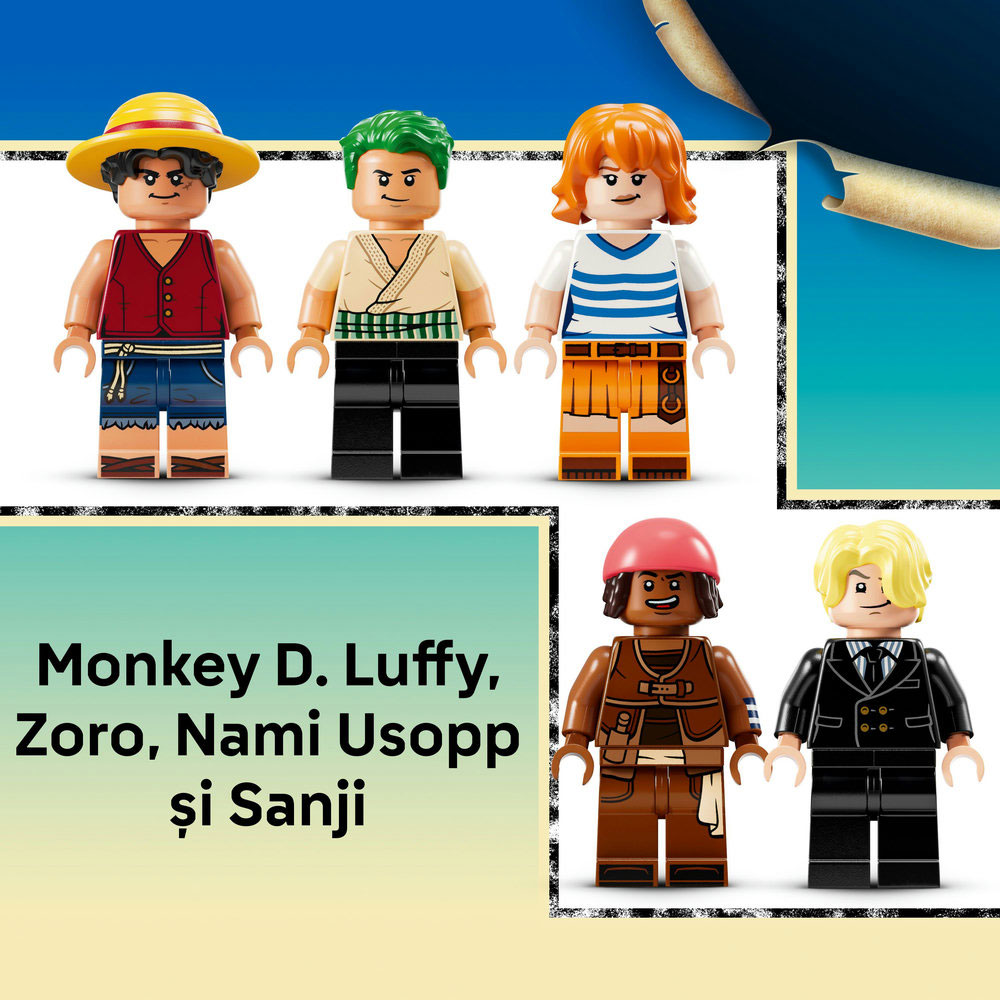LEGO ONE PIECE: Corabia de pirati Fasneata Merry 75639, 10 ani+, 1376 piese