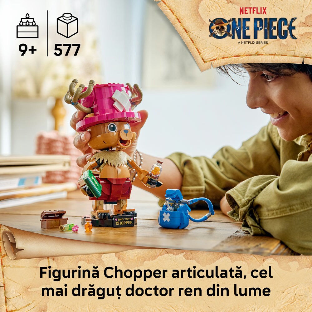 LEGO One Piece: Tony Chopper 75643, 9 ani+, 577 piese