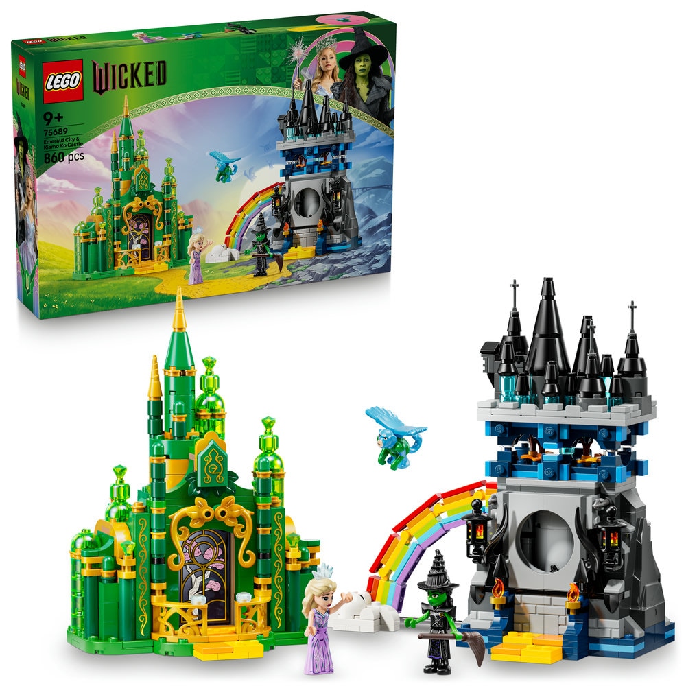 LEGO Wicked: Emerald City si Castelul Kiamo Ko 75689, 9 ani+, 860 piese