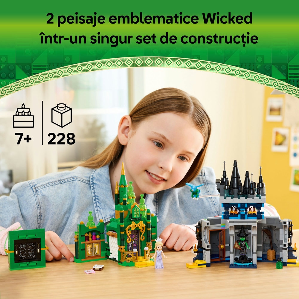LEGO Wicked: Emerald City si Castelul Kiamo Ko 75689, 9 ani+, 860 piese