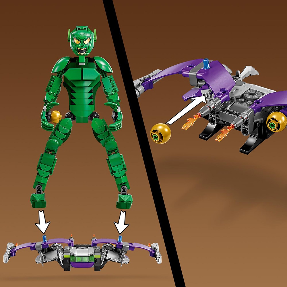 LEGO Marvel: Figurina de constructie Green Goblin 76284, 8 ani+, 471 piese