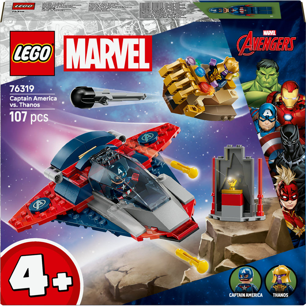 LEGO Marvel: Capitanul America vs Thanos 76319, 4 ani+, 107 piese