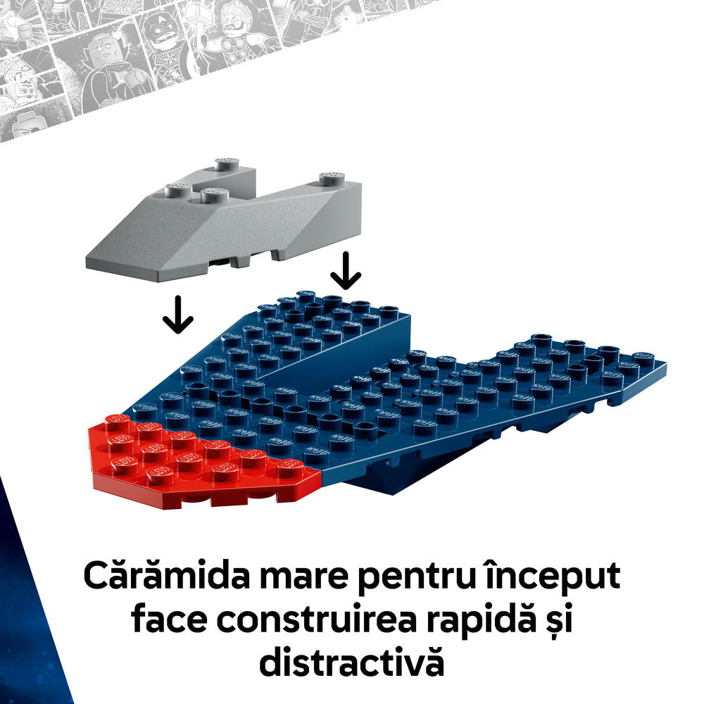 LEGO Marvel: Capitanul America vs Thanos 76319, 4 ani+, 107 piese