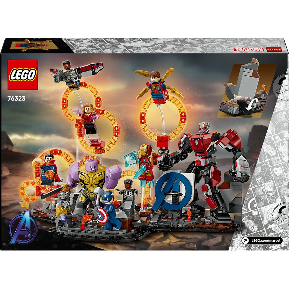 LEGO Marvel Razbunatorii: Sfarsitul jocului - Batalia finala 76323, 10 ani+, 621 piese