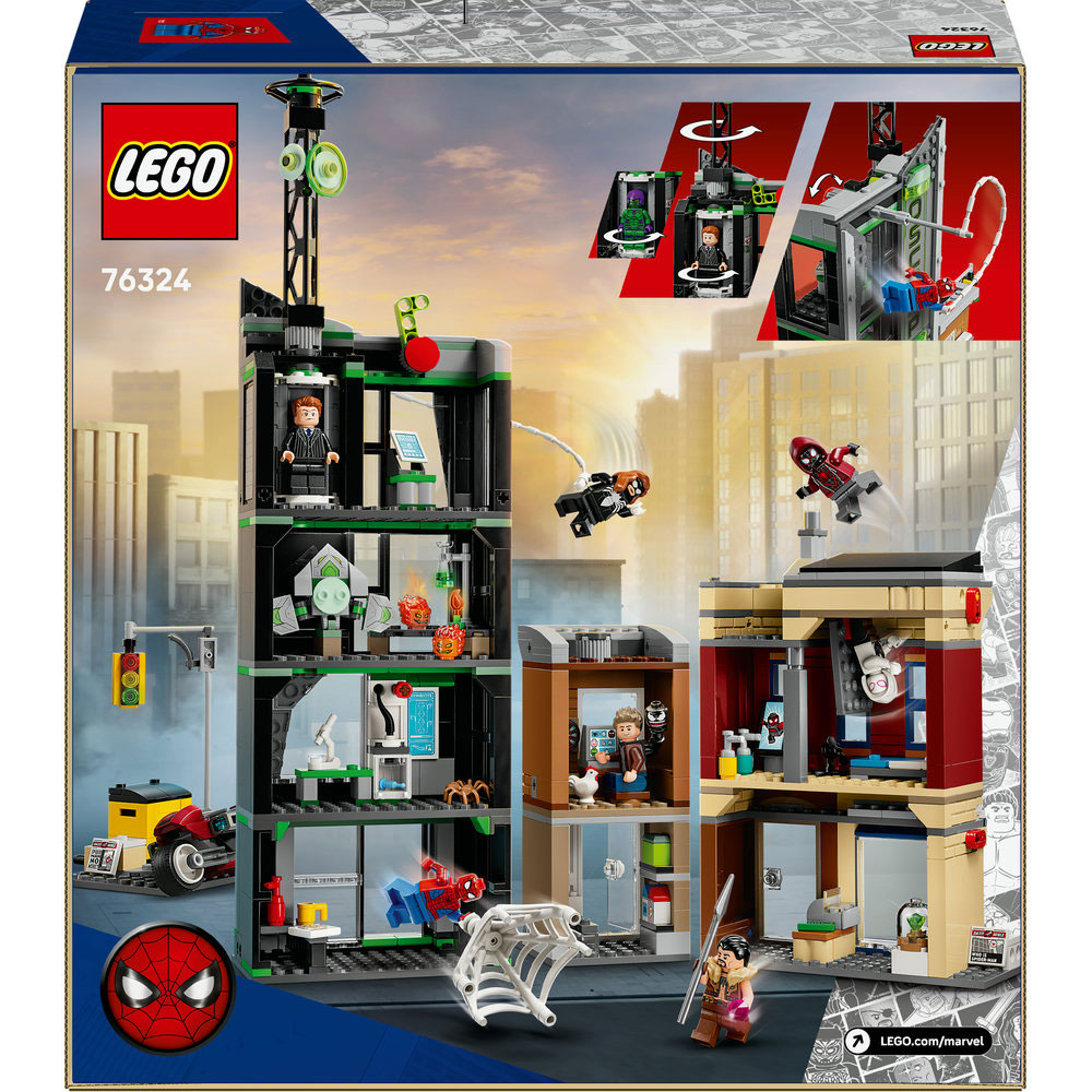 LEGO Marvel: Omul-Paianjen vs Oscorp 76324, 10 ani+, 808 piese