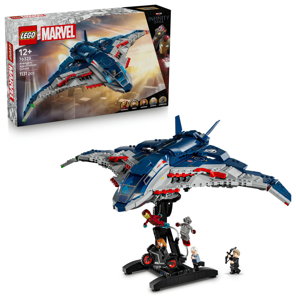 LEGO Marvel: Quinjet din Razbunatorii - Sub semnul lui Ultron 76325, 12 ani+, 1131 piese