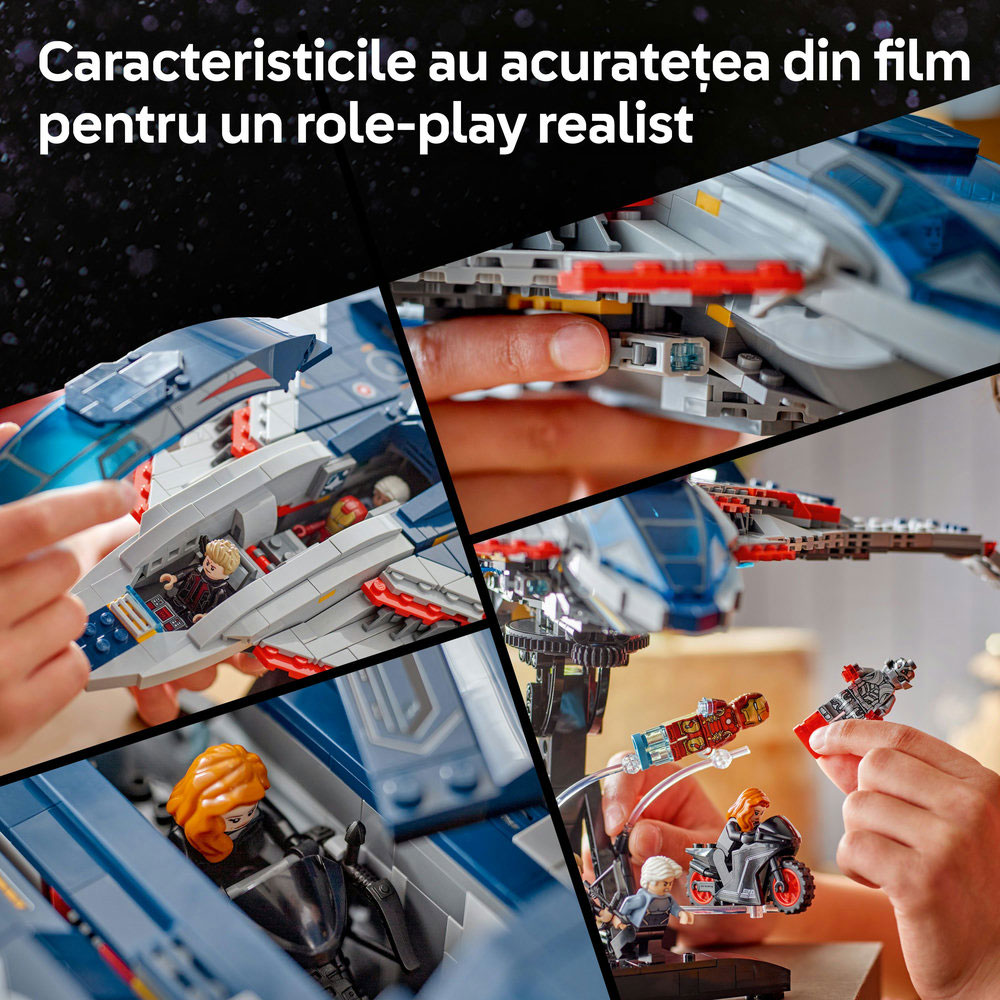 LEGO Marvel: Quinjet din Razbunatorii - Sub semnul lui Ultron 76325, 12 ani+, 1131 piese