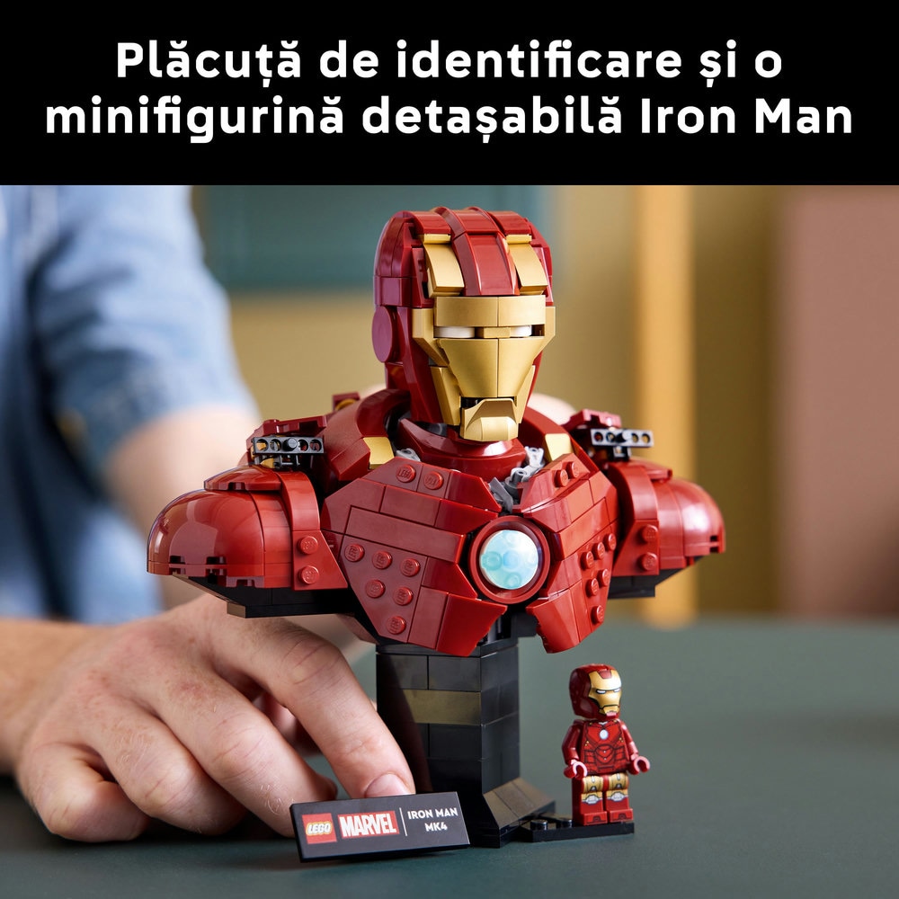 LEGO Marvel: Bust Iron Man MK4 76327, 18 ani+, 436 piese