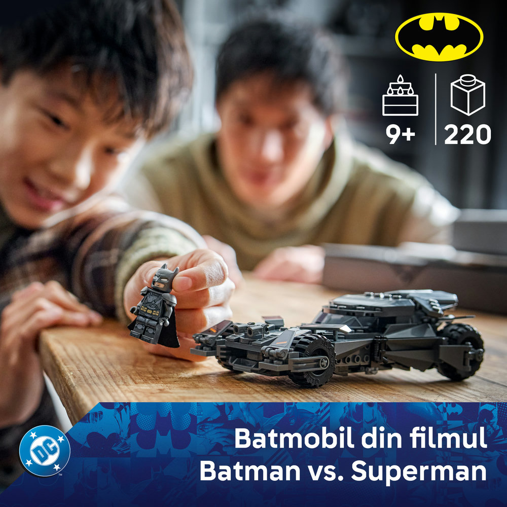 LEGO DC: Batmobilul din Batman vs Superman 76331, 9 ani+, 220 piese