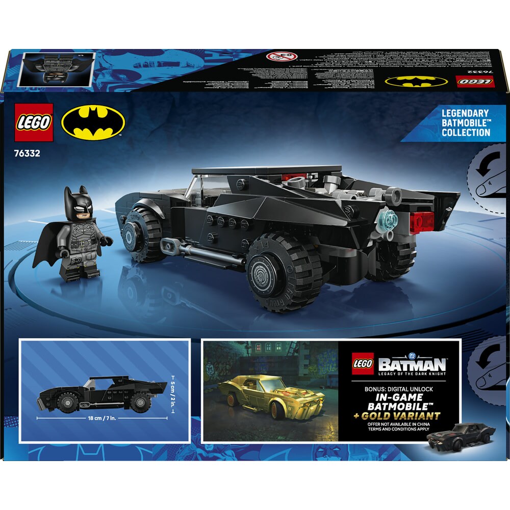 LEGO DC: Batmobilul din Batman 76332, 9 ani+, 330 piese
