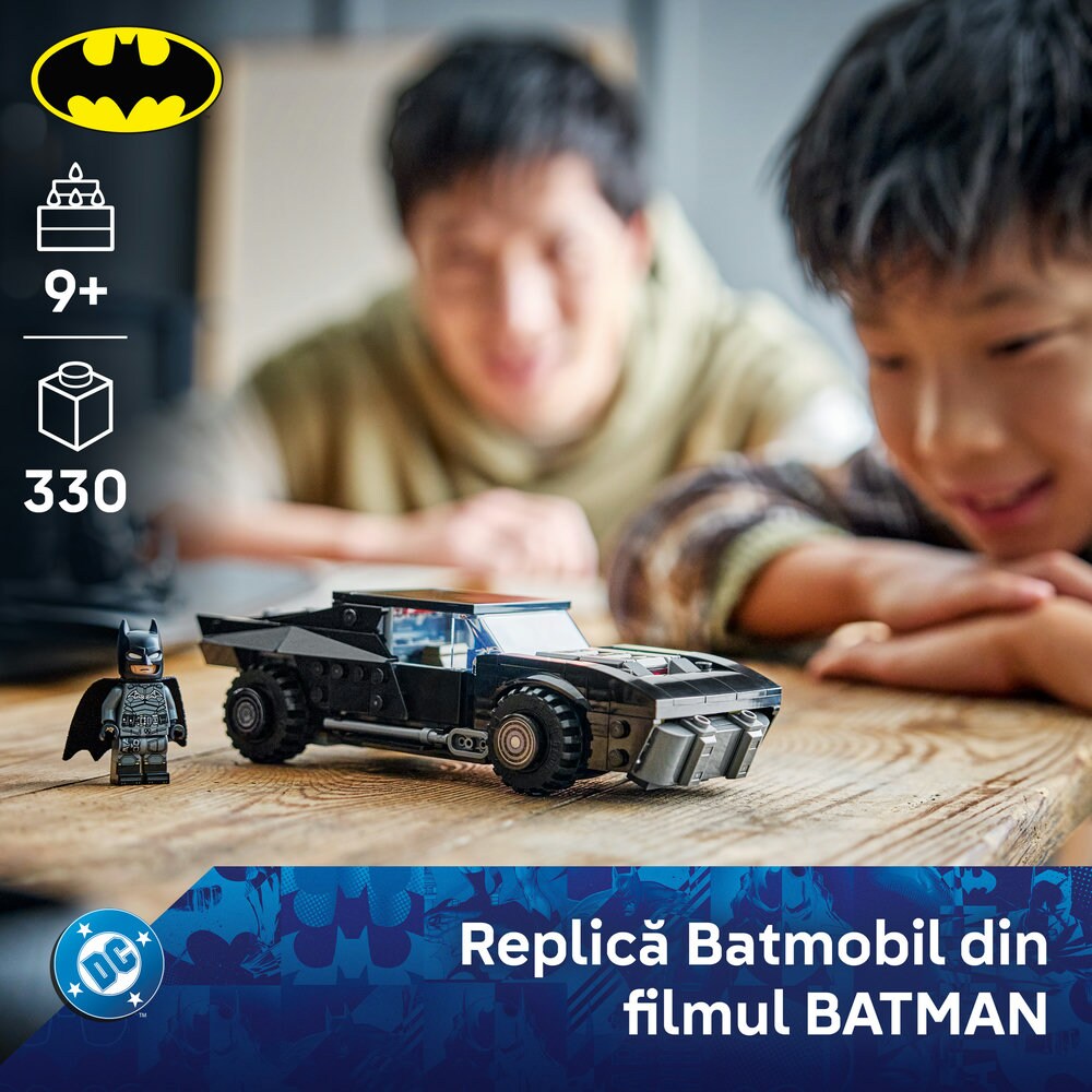 LEGO DC: Batmobilul din Batman 76332, 9 ani+, 330 piese