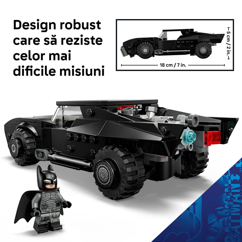 LEGO DC: Batmobilul din Batman 76332, 9 ani+, 330 piese
