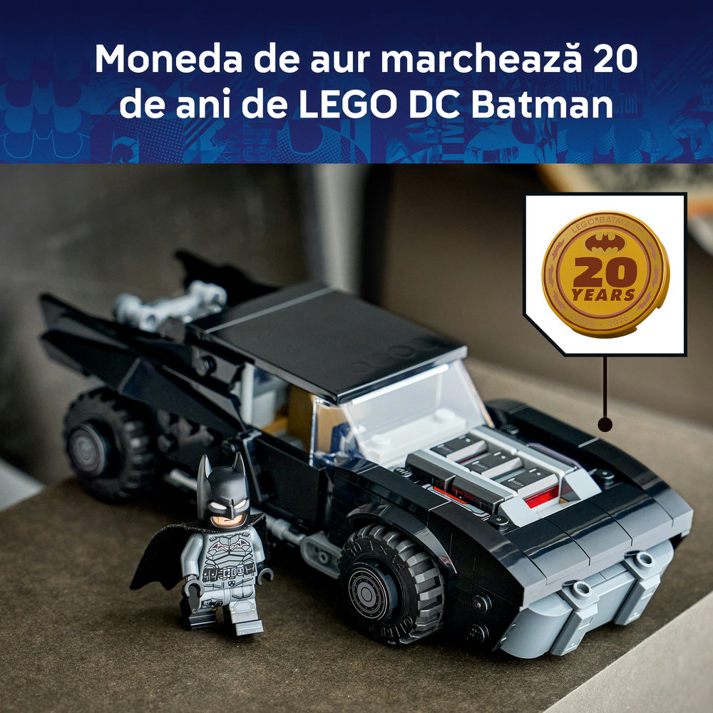 LEGO DC: Batmobilul din Batman 76332, 9 ani+, 330 piese