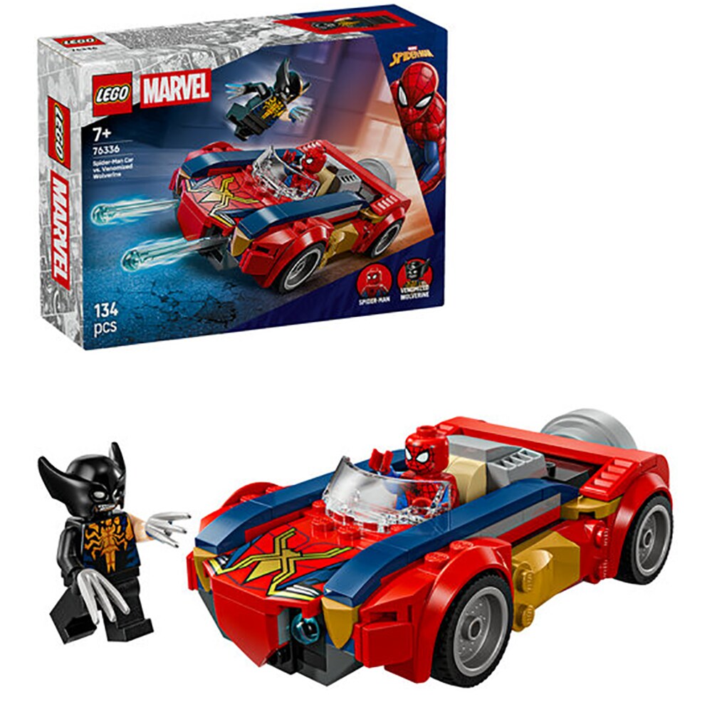 LEGO Marvel: Omul Paianjen in masina vs Wolverine venomizat 76336, 7 ani+, 134 piese