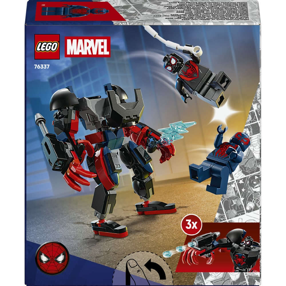 LEGO Marvel: Robotul lui Miles Morales vs Omul Paianjen 2099 76337, 6 ani+, 135 piese