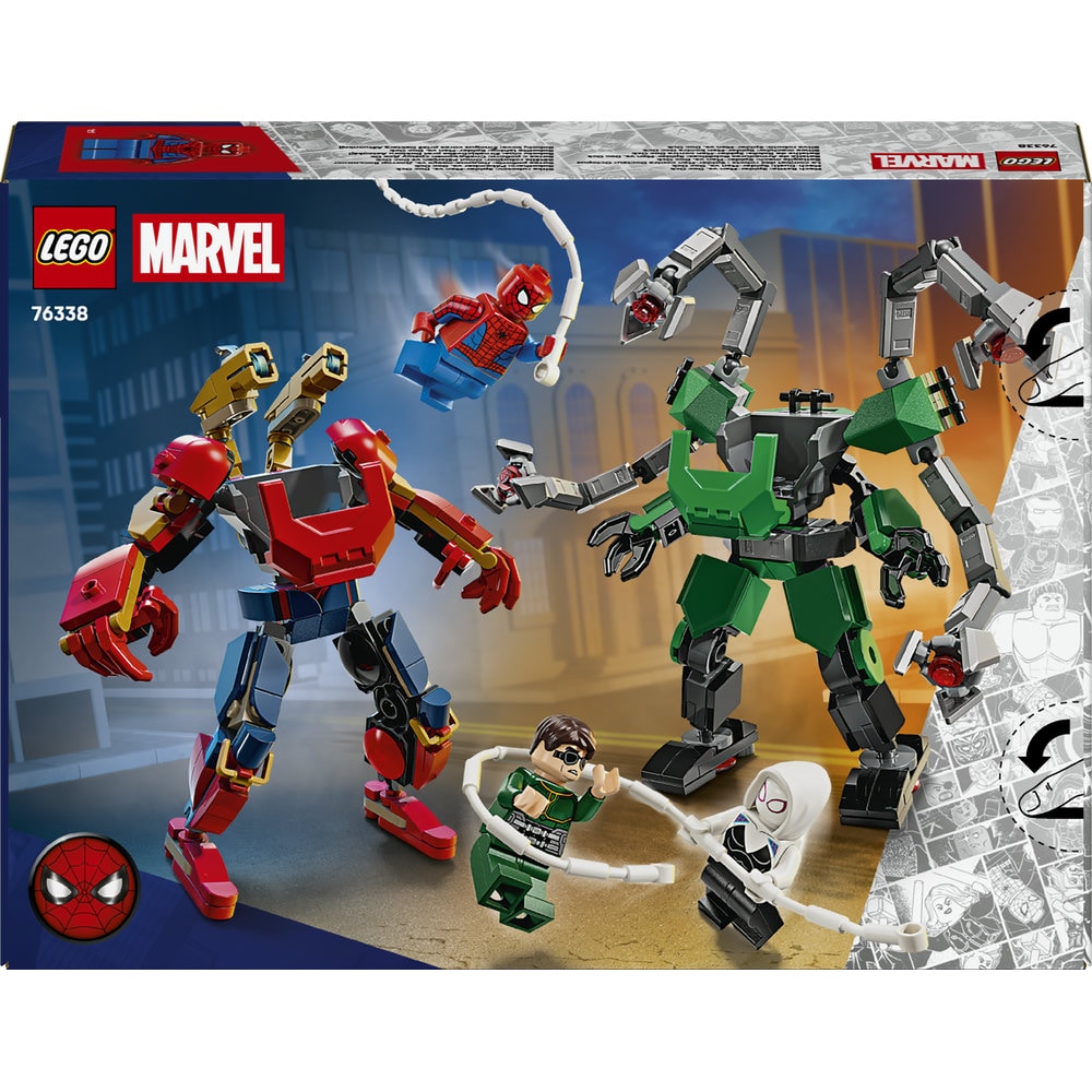 LEGO Marvel: Batalia robotilor: Omul Paianjen vs Doc Ock 76338, 6 ani+, 315 piese