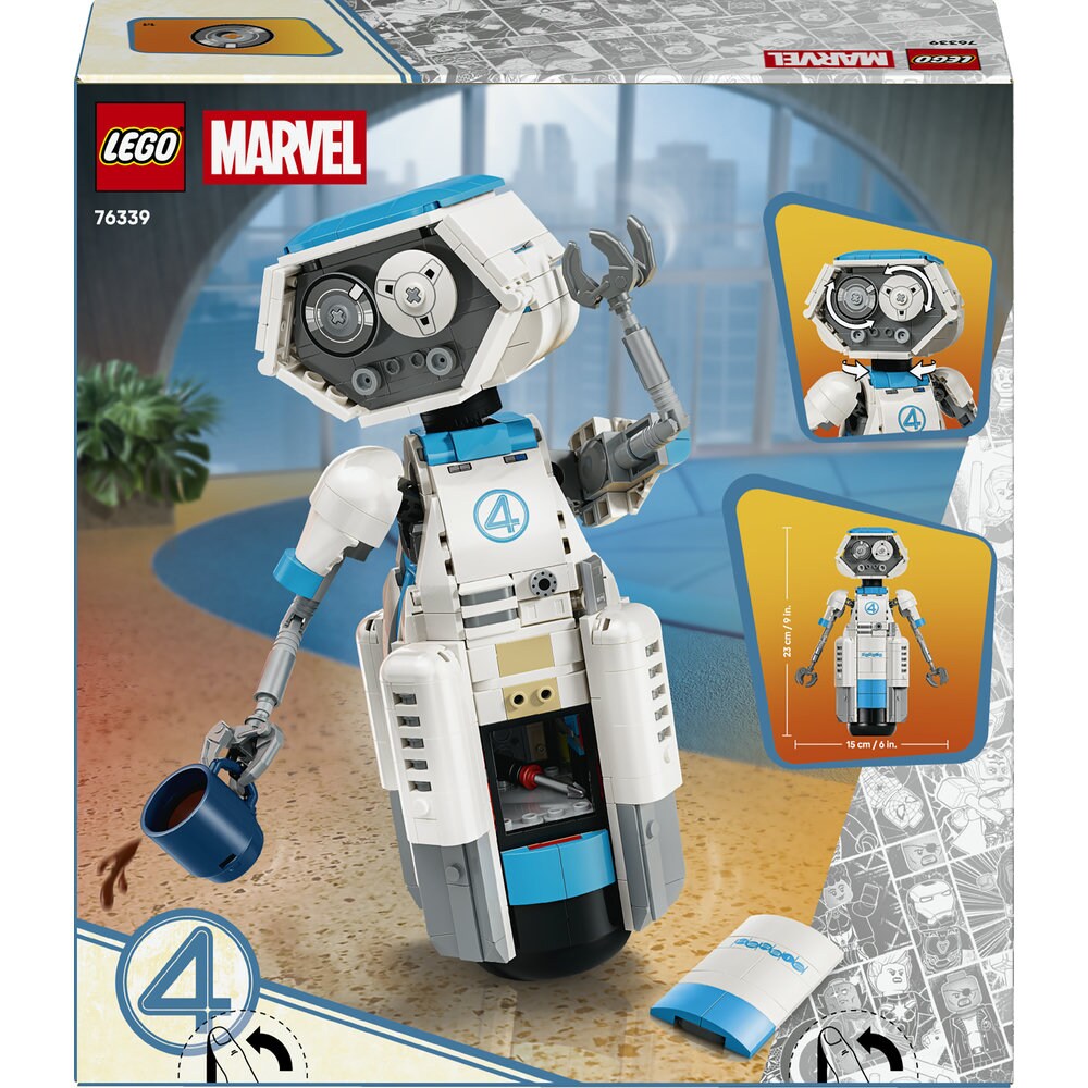 LEGO Super Heroes: Cei 4 Fantastici H.E.R.B.I.E. 76339, 10 ani+, 747 piese