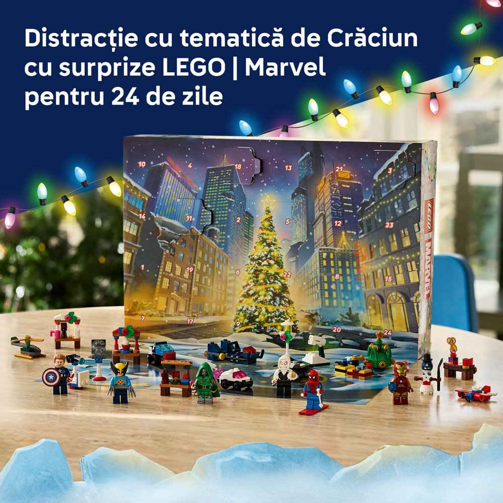 LEGO Marvel: Calendar de advent 2026 76340, 6 ani+, 317 piese