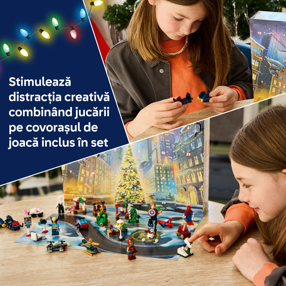 LEGO Marvel: Calendar de advent 2026 76340, 6 ani+, 317 piese