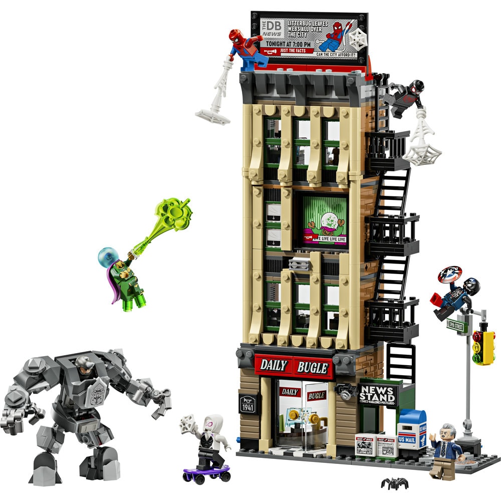 LEGO Marvel: Omul Paianjen vs Mysterio - Daily Bugle 76342, 10 ani+, 781 piese