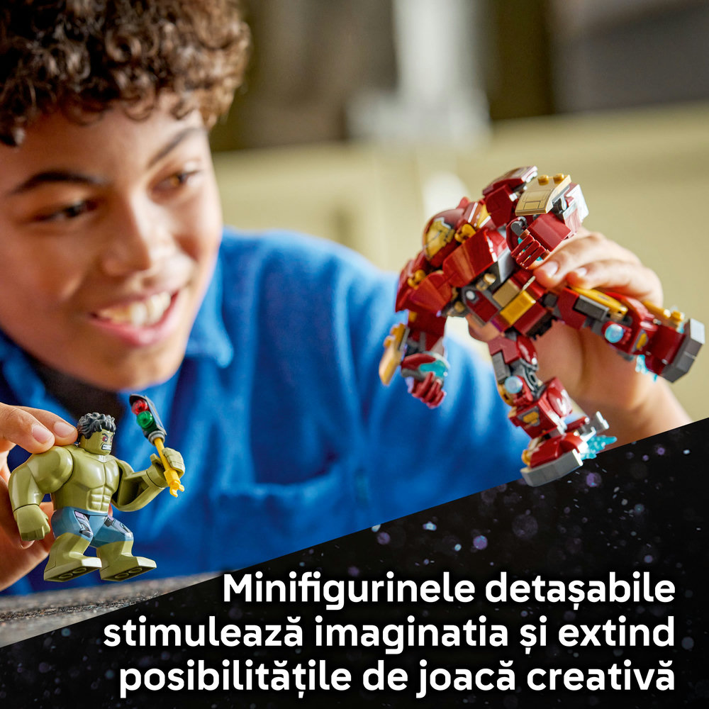 LEGO Marvel: Batalie memorabila - Hulkbuster vs Hulk 76343, 9 ani+, 413 piese
