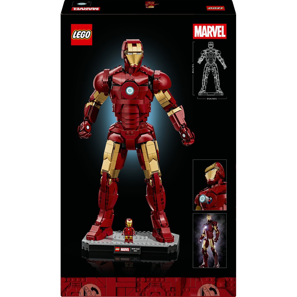 LEGO Iconic: Editia de colectie Iron Man Mark 3 76344, 18 ani+, 1297 piese