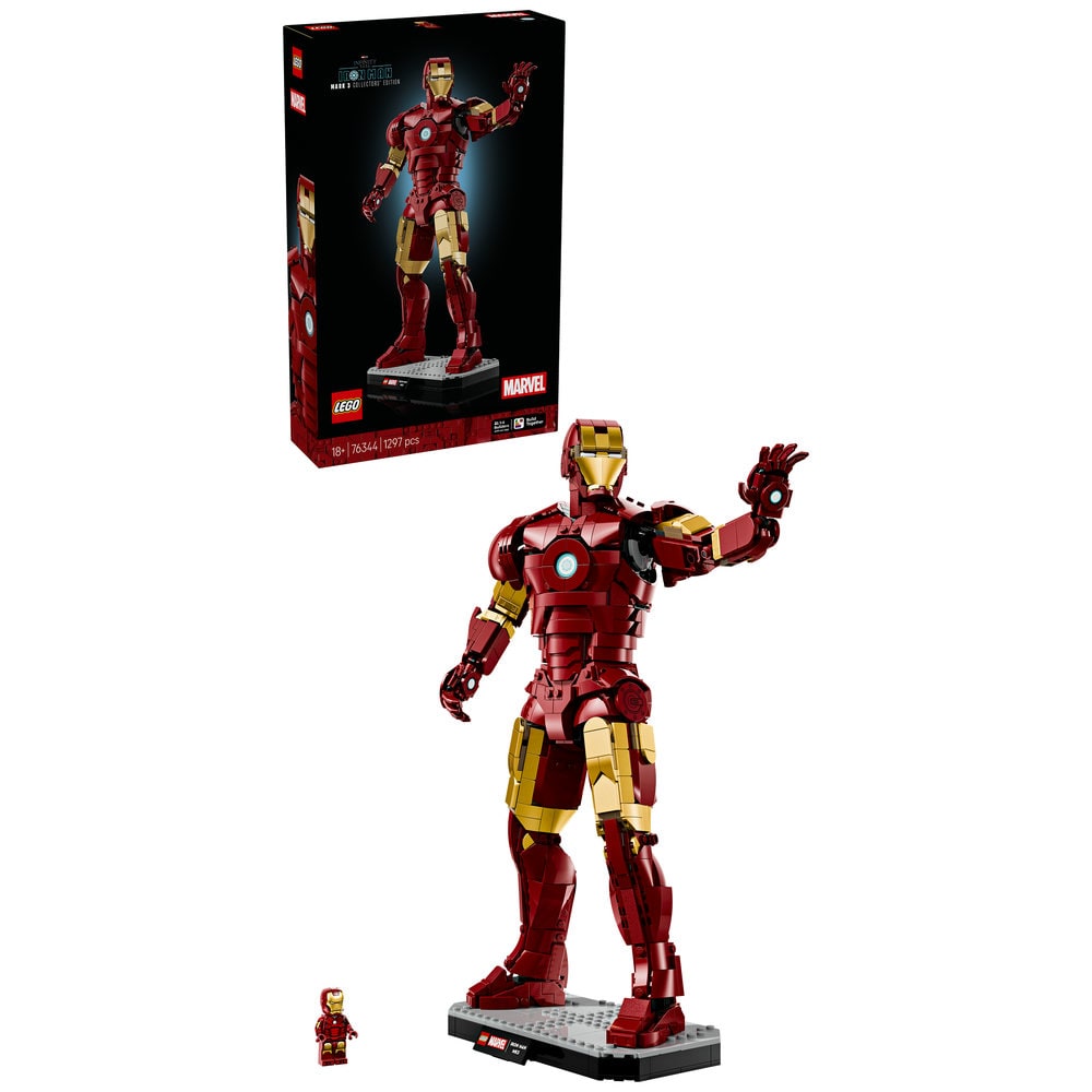 LEGO Iconic: Editia de colectie Iron Man Mark 3 76344, 18 ani+, 1297 piese