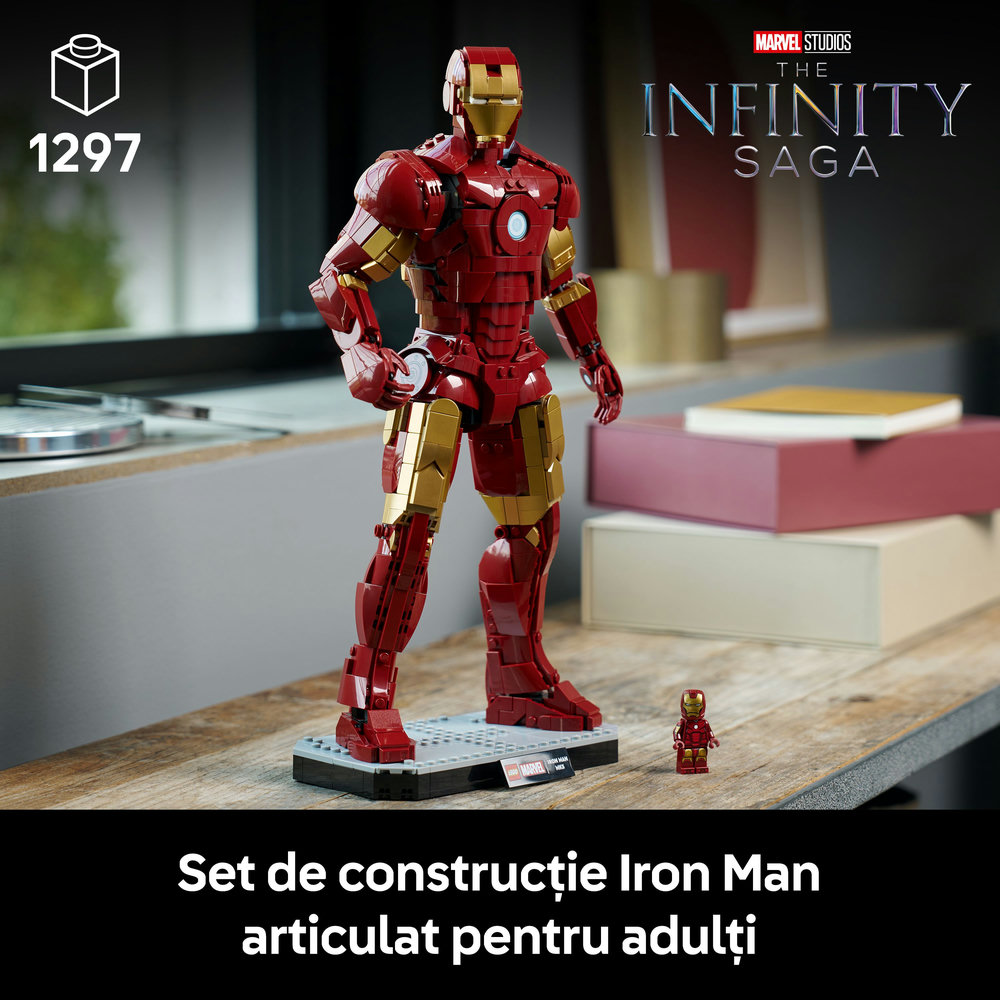 LEGO Iconic: Editia de colectie Iron Man Mark 3 76344, 18 ani+, 1297 piese
