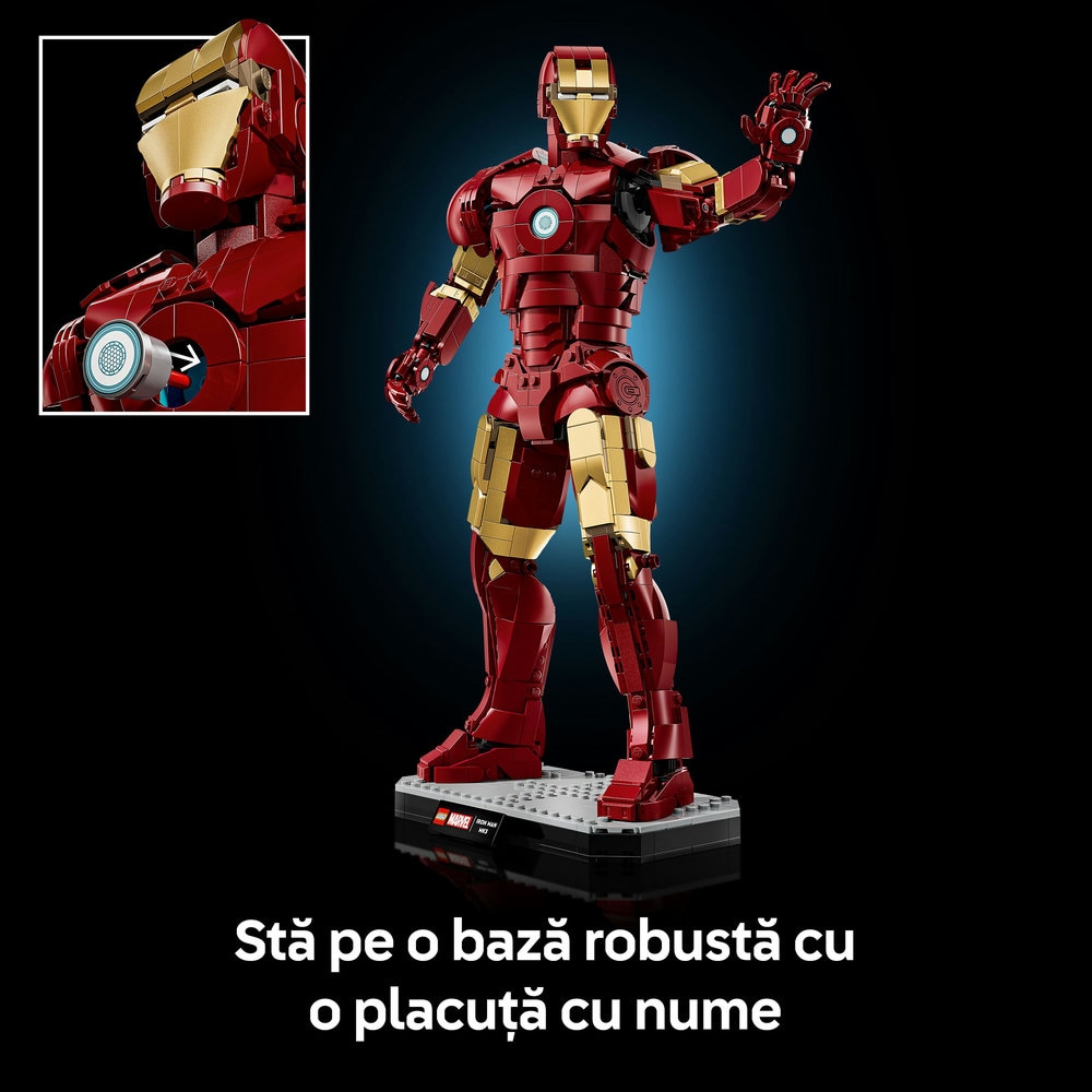 LEGO Iconic: Editia de colectie Iron Man Mark 3 76344, 18 ani+, 1297 piese