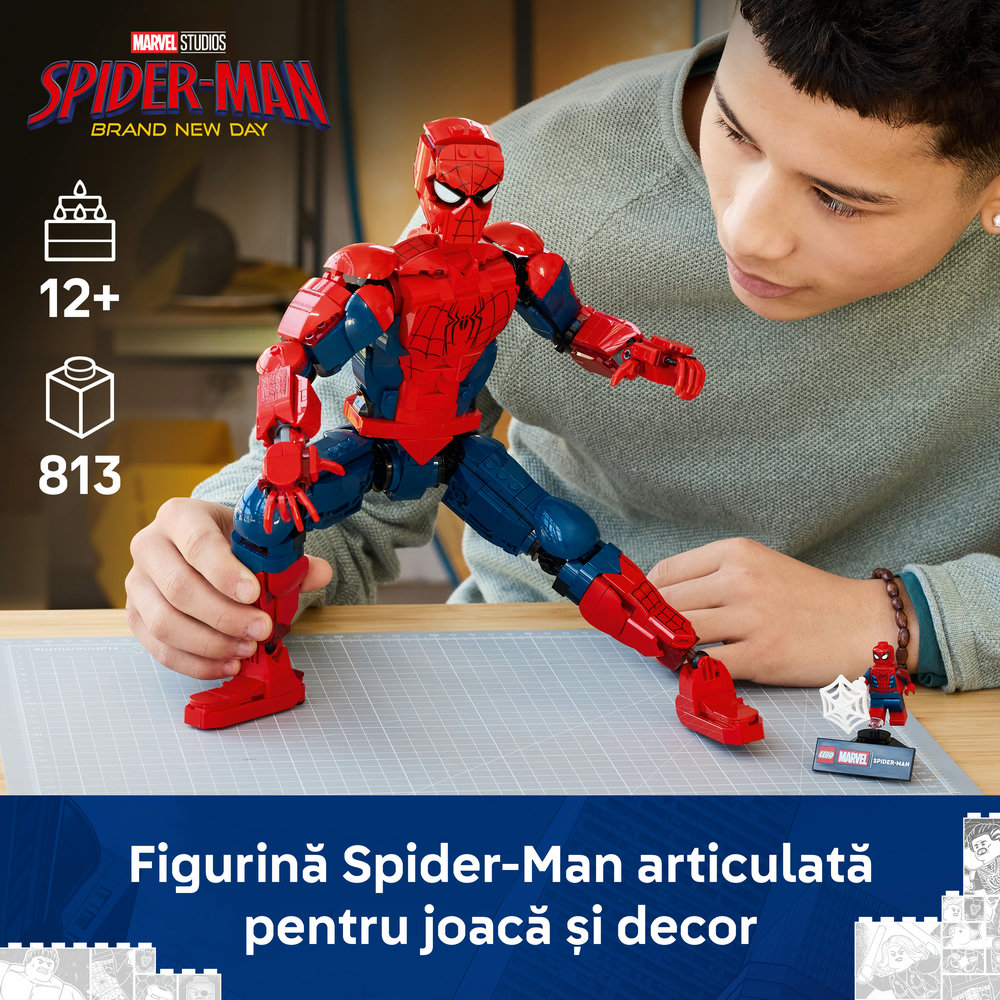 LEGO Marvel: Figurina erou Omul Paianjen 76346, 12 ani+, 813 piese