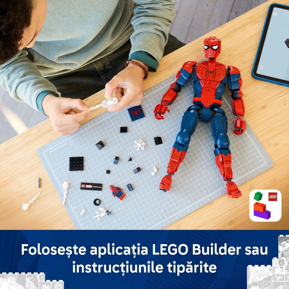 LEGO Marvel: Figurina erou Omul Paianjen 76346, 12 ani+, 813 piese