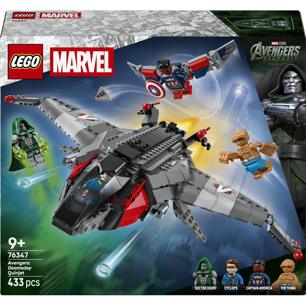 LEGO Marvel: Avengers - Doomsday Quinjet 76347, 9 ani+, 433 piese