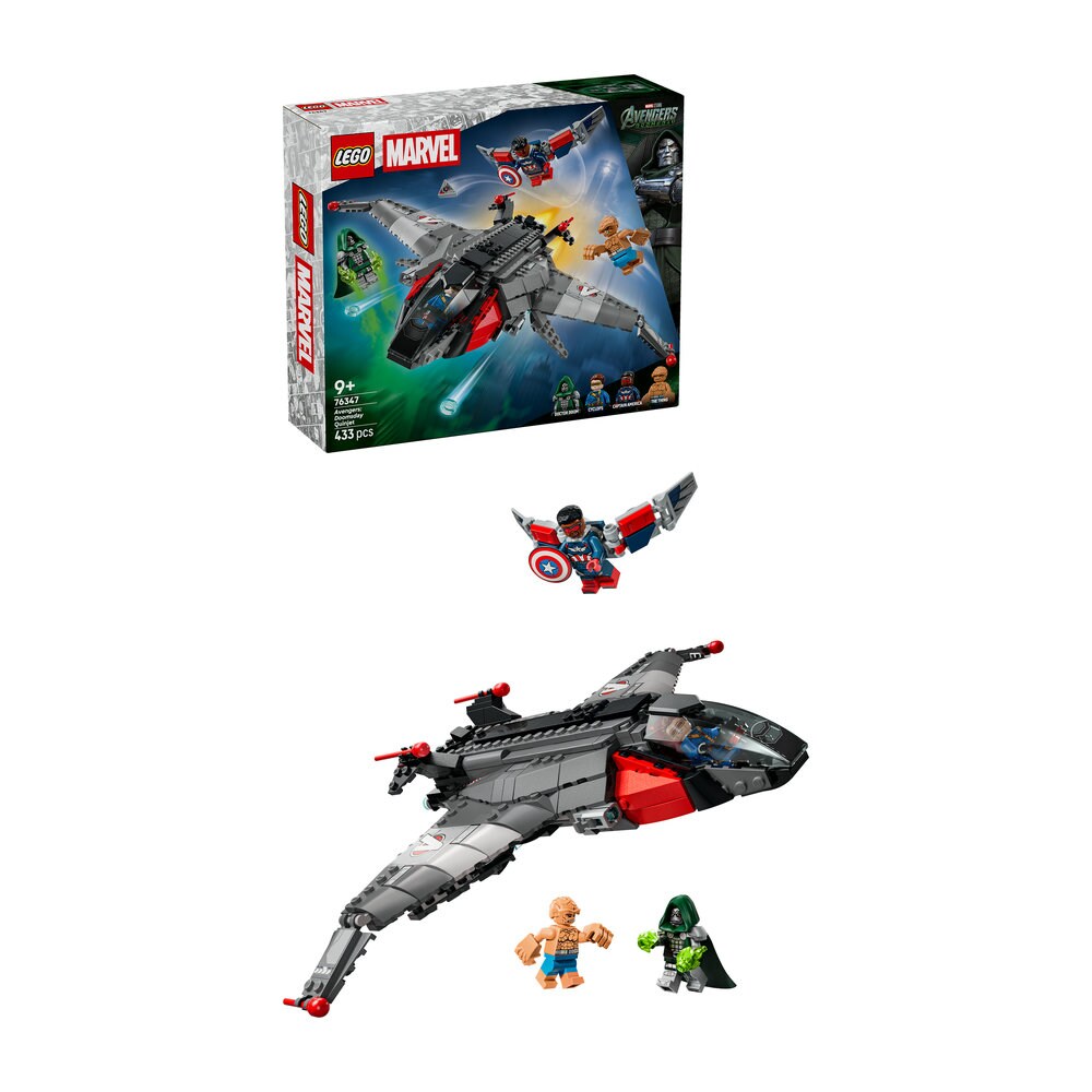 LEGO Marvel: Avengers - Doomsday Quinjet 76347, 9 ani+, 433 piese
