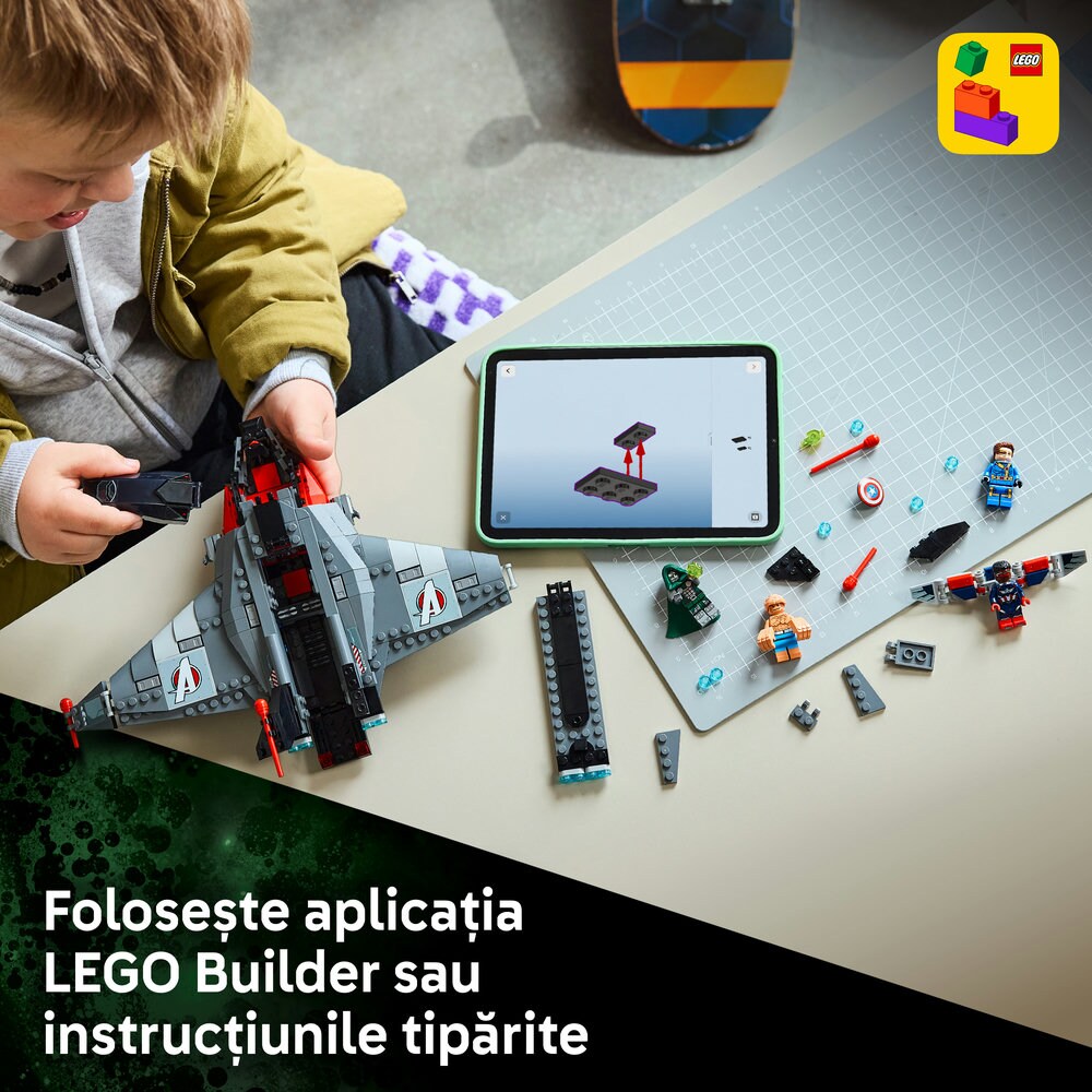 LEGO Marvel: Avengers - Doomsday Quinjet 76347, 9 ani+, 433 piese