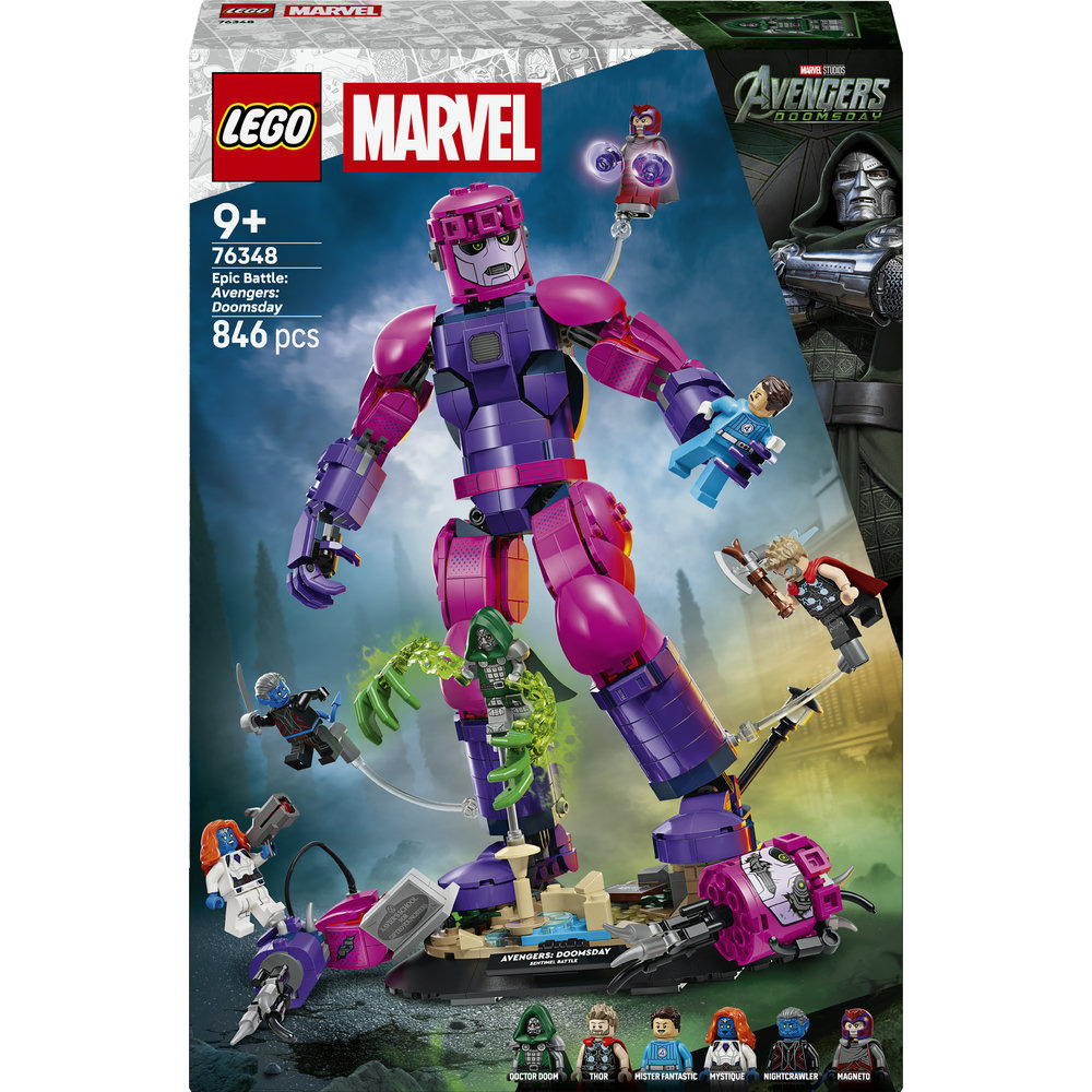LEGO Marvel: Batalie memorabila - Avengers Doomsday 76348, 9 ani+, 846 piese