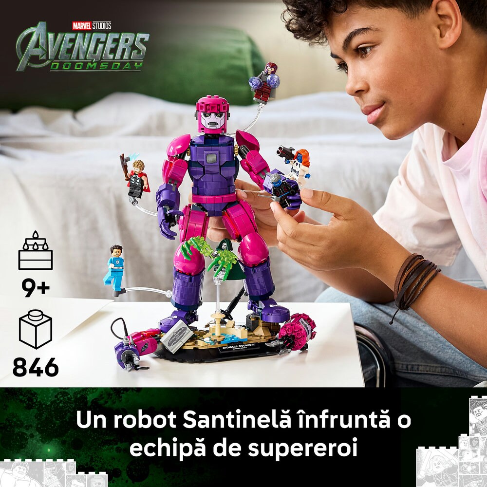 LEGO Marvel: Batalie memorabila - Avengers Doomsday 76348, 9 ani+, 846 piese