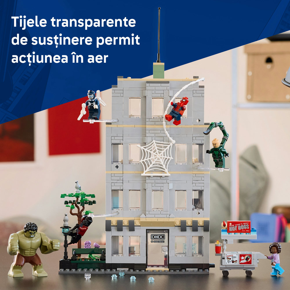 LEGO Marvel: Confruntarea memorabila dintre Omul-Paianjen si Hulk 76350, 8 ani+, 534 piese