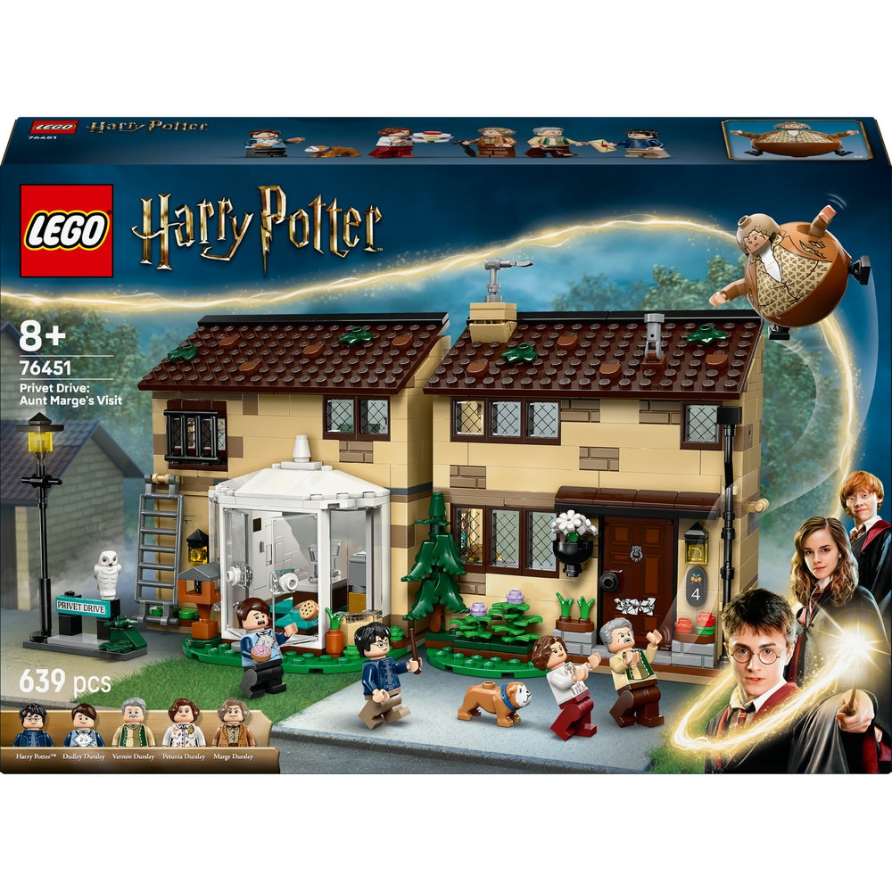 LEGO Harry Potter: Privet Drive - Vizita matusii Marge 76451, 8 ani+, 639 piese