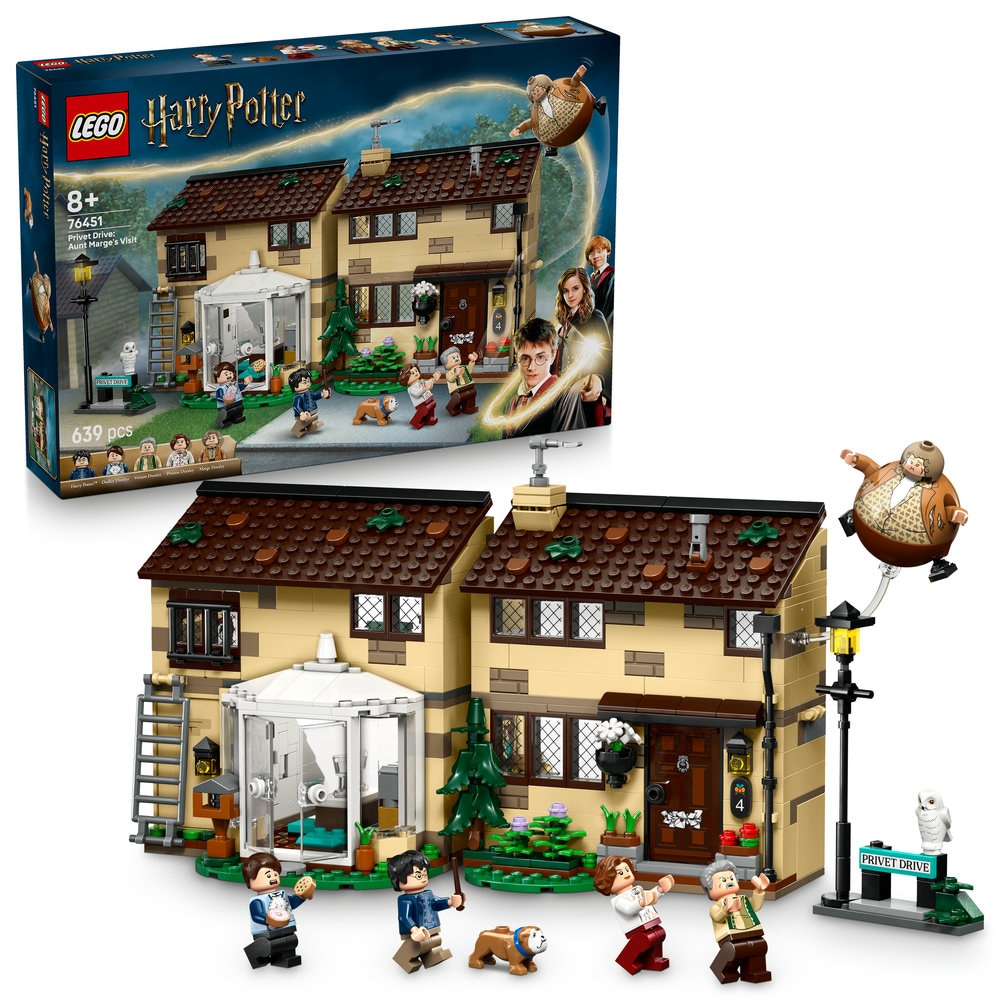 LEGO Harry Potter: Privet Drive - Vizita matusii Marge 76451, 8 ani+, 639 piese