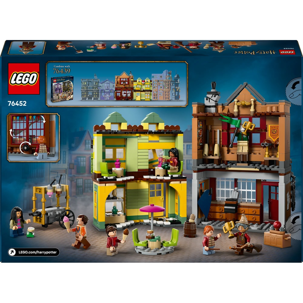 LEGO Harry Potter: Furnituri Vajthat de calitate si magazin de inghetata 76452, 8 ani+, 795 piese