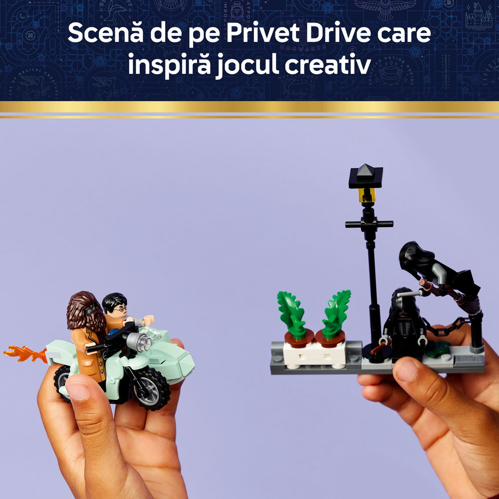 LEGO Harry Potter: Hagrid si Harry in fuga de pe Aleea Boschetelor 76459, 8 ani+, 124 piese