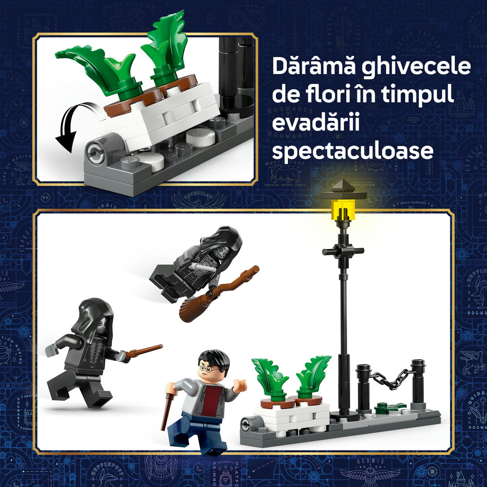 LEGO Harry Potter: Hagrid si Harry in fuga de pe Aleea Boschetelor 76459, 8 ani+, 124 piese