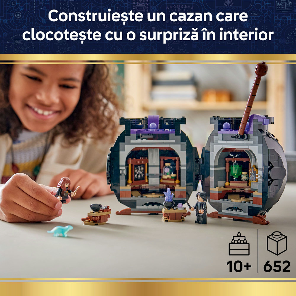 LEGO Harry Potter: Cazanul - Lectia de potiuni secrete 76464, 10 ani+, 652 piese