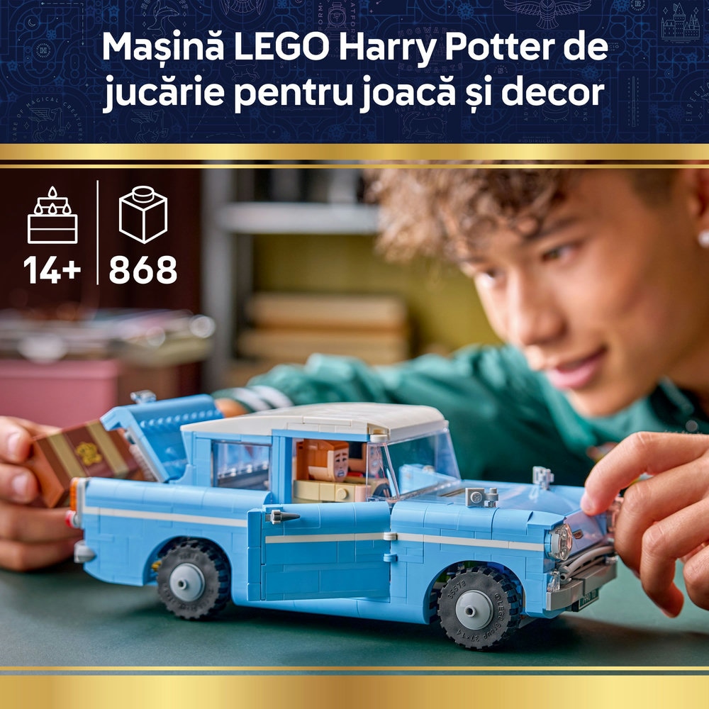 LEGO Harry Potter: Ford Anglia zburator fermecat 76470, 14 ani+, 868 piese