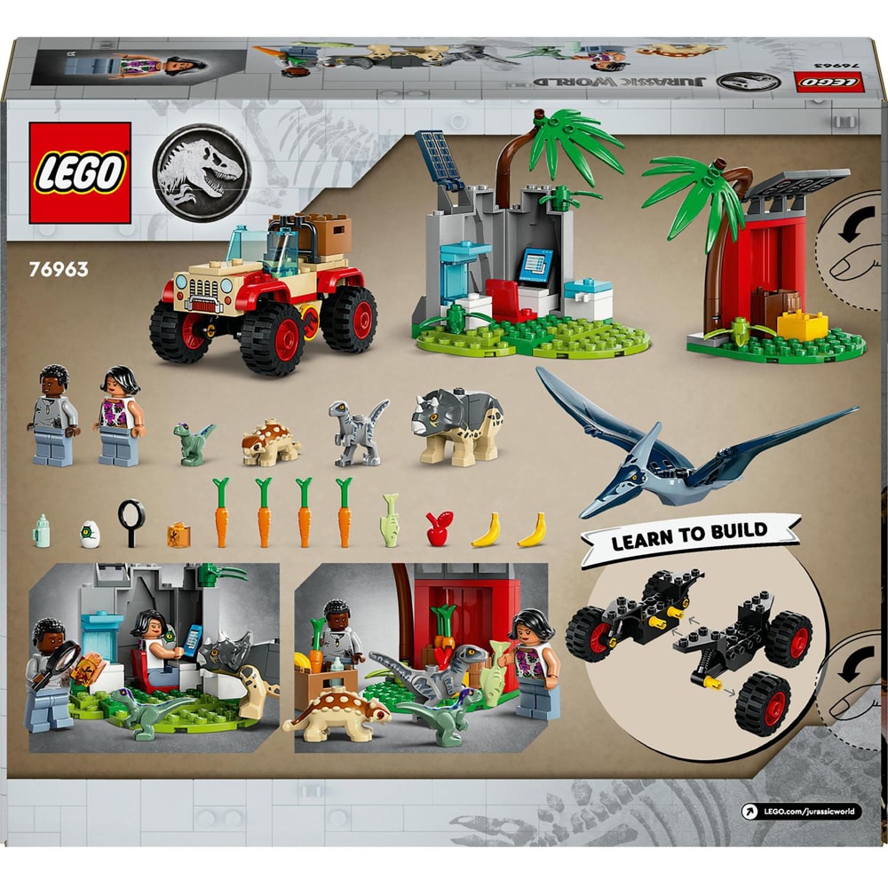 LEGO Jurassic World: Centru de salvare pentru pui de dinozaur 76963, 4 ani+, 139 piese